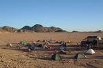 Desert camp like a mars mission