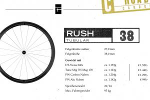 Pancho Wheels Carbon Laufräder Rush 38 zu verkaufen