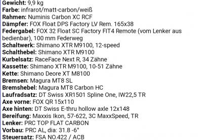 Centurion Numinis XC Carbon zu verkaufen