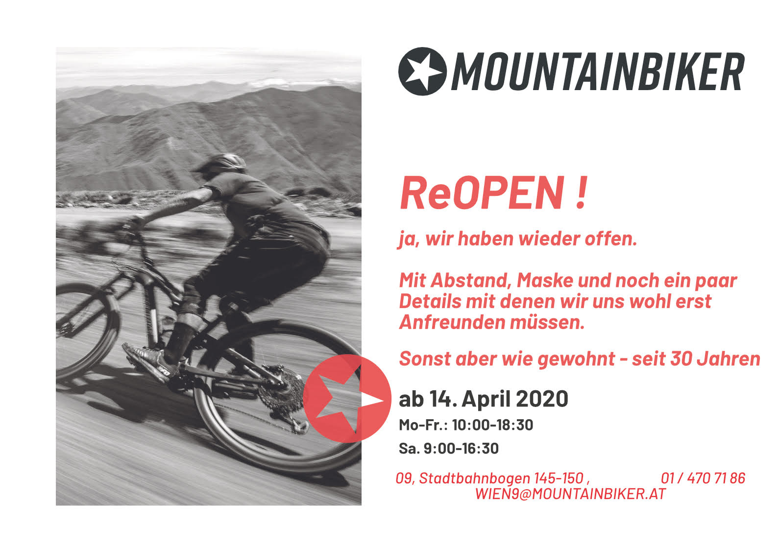 Mountainbiker.at - ab 14. April geöffnet