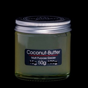 Für sämtliche Materialien wie Alu, Carbon, Kunststoffe etc. unbedenklich, wird das Montagefett Coconut Butter im Glasgefäß mit Metallverschluss ausgeliefert. Erhältlich im 50 g (€ 19,90,-) oder 100 g (€ 29,90,-) Gebinde.