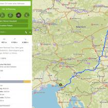 Am Rennrad wäre der schnellste Weg via Eurovelo 9 und Maribor
