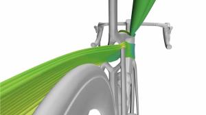 Die aerodynamischen Vorteile des IsoFlow veranschaulicht