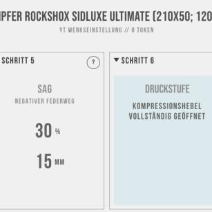 Setup-Empfehlung für mein Gewicht und den Rock Shox Dämpfer