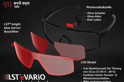 evil eye e-sense e036 Radbrille mit Photovoltaik
