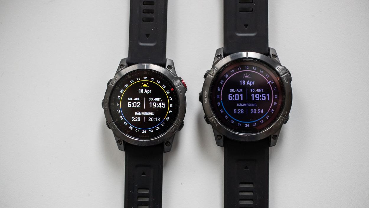 Garmin Epix 2 links, Garmin Fenix 7 rechts