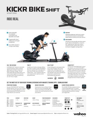 KICKR BIKE SHIFT Sellsheet