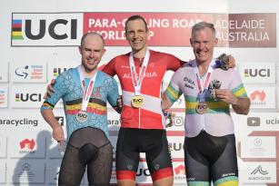 Die dritte Goldmedaille des Tages ging an Tricyclist Wolfgang Steinbichler. Thomas Frühwirth und Alexander Gritsch komplettierten mit Silber und Bronze in der H4-Klasse die sensationelle Team-Bilanz.