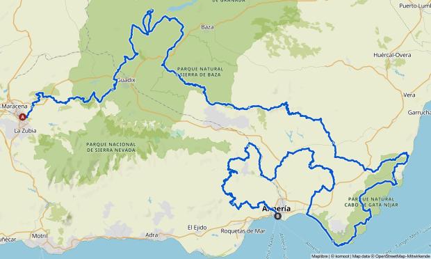 Ca. 680 km/12.300 Hm umfasst die vorgeschlagene Route - Abweichungen sind erlaubt.