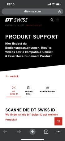 Bei DT Swiss findest du mittels...