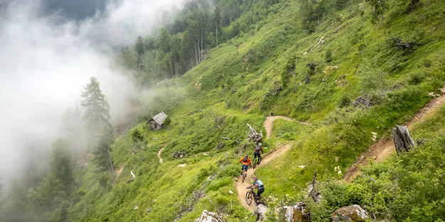 Trail-Biken im Vinschgau