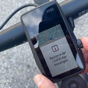 Routen gibt's nur via App (oder zurück zum Start)