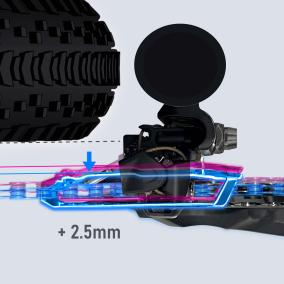 Die Einfachkurbeln bieten breiten Reifen dank 50 mm Kettenlinie den nötigen Platz.