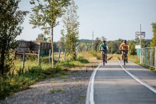 Unter anderem die Schilder des EuroVelo13 standen Pate.