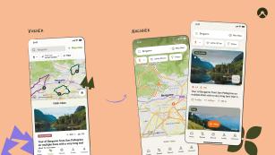 Komoot: neues Design