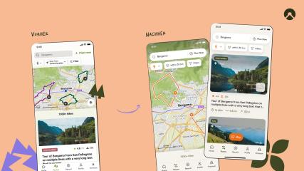 Komoot: neues Design