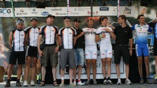 Müde, aber zufrieden: Team Uvex Austria (li.) mit Markus Hahn, Jürgen Vegh, René Reidinger und Christian Brack.