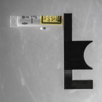 Spurtreu: das richtige Werkzeug zum korrekten Ausrichten von Lenker/Vorbau, aus Alu, Laserpointer Klasse 2, mit drei 1,5V LR44 Knopfzellen