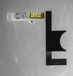 Spurtreu: das richtige Werkzeug zum korrekten Ausrichten von Lenker/Vorbau, aus Alu, Laserpointer Klasse 2, mit drei 1,5V LR44 Knopfzellen