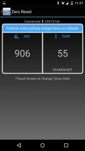 Ausgabe des ermittelten Kalibrierungswertes und der Sensor-Temperatur