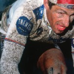 1984 Erste ThermokleidungFrancesco Moser trug die erste Funktions-Thermokleidung bei Paris-Roubaix.