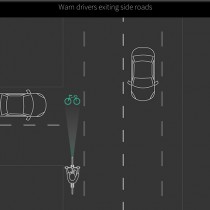 Warn drivers exciting side roads