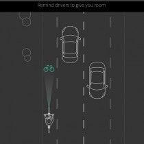 Remind drivers to give you room