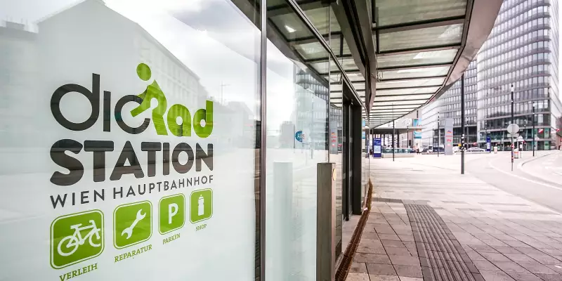 Wien Hbf: Radstation